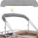 Boao Oversize Bimini Top Storage Boot Cover, Fits up to 103" / 8.5' Wide, Design with Light Hole, 600d Waterproof UV Protection Bimini Top Replacement Boot for Large Tubing(Gray)