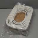 7 Piece Cotton Rope Woven Basket Set - Small Basket for Baby Nursery, Pets, Montessori, Dog & Cat Toy Boxes, Bathroom Organization Bins (White/Jute)