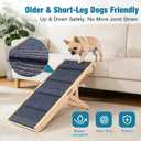 Dog Ramp for Bed, 24" H Adjustable Folding Ramp for Dogs to Get on Bed, Solid Wood Dog Ramps for Small & Medium Dogs, Non-Slip Waterproof Easy Storage for Bed Couch - (L 38" ×W 16")