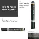 Volcanics Jumbo Black Dry Erase Markers Whiteboard Pens Low Odor Whiteboard Markers Pack of 70