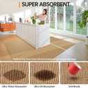 Kitchen Rugs and Mats Non Skid Washable [2PCS] (17.3" x 30"+ 17.3" x 48"), Absorbent Kitchen Floor Mats, Boho Cotton Kitchen Runner Rugs Comfort Standing Mat for Sink Hallway Laundry