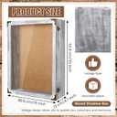 Cinnvoice 16x20 Inch Shadow Box Depth 4.7in Shadow Boxes Display Cases with Cork Board Backing Rustic Burnt Wood Box for Flowers Bouquet Wedding Picture Photo and Keepsake(Grey)