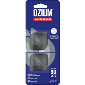 Ozium Membrane Car Vent Clip AC Air Fresheners Car Air Freshener and Car Odor Eliminator (That New Car Smell, 2 Packs)