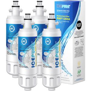 ICEPURE 46-9690 ADQ36006101 Replacement for LG LT700P, Kenmore Elite 9690 ADQ36006102, RFC1200A RWF1200A WSL-3 LFXS24623S LFXS30766S LFXC24726D LFXC24726S ADQ36006101-S Refrigerator Water Filter,4PACK