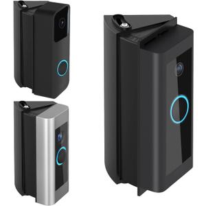 RIOVO Adjustable 30 to 55 Degree Doorbell Angle Mount Compatible with Video Doorbell Wired/Pro and Blink Video Doorbell, Replacement Angle Adjustment Adapter Mounting Bracket Wedge Kit (Dark Black)