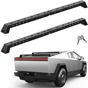 Tuyoung 550lbs Heavy Duty Roof Rack Cross Bars Compatible with Tesla Cybertruck 2024 2025 Accessories, Lockable Aluminum Crossbar Canoe Kayak Car Snowboard Rooftop Cargo Carrier Luggage