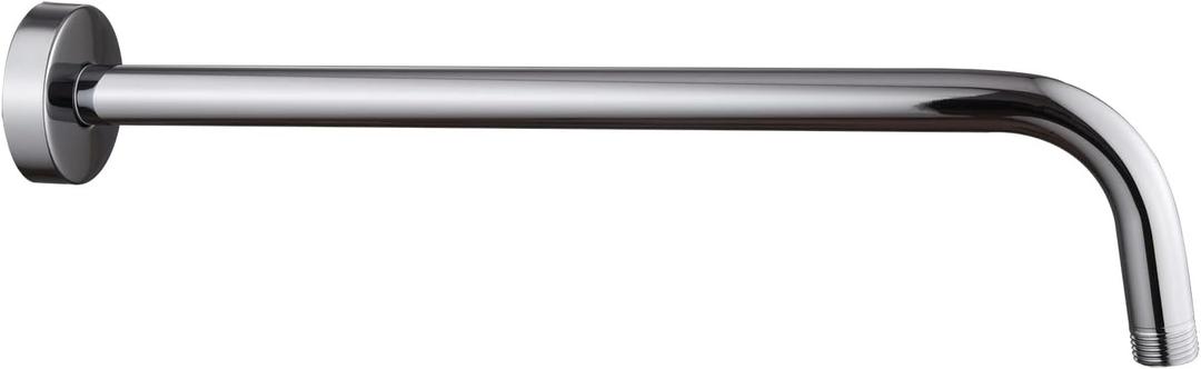 16 Inch Shower Arm with Flange,Stainless Steel 90 Degree Rain Shower Head Extension Arm,Wall-Mounted Shower Head Arm for Fixed Shower Head,Chrome