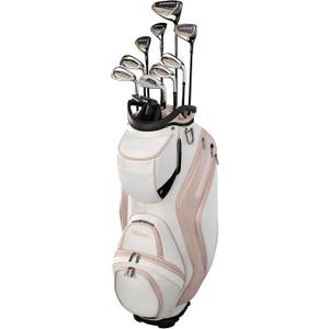 Wilson Women's Aurora Complete Golf Set with Cart Bag- Right Hand, Standard + Petite