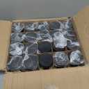 2oz Jars with Lids, HOA Kinh 40 Pack Amber Glass Jars with Lids Empty Cosmetic Containers Round Airtight Glass Jar with Black Lid for Storing Lotions Powders Ointments