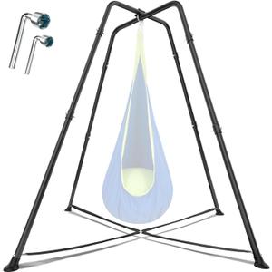 Heavy Duty Swing Stand, 330LBS Metal Swing Frame for Kids & Adults, X-Frame Sturdy Support for Backyard Indoor Outdoor, Anti-Rust Weather Resistant (Swing Not Included)