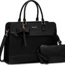 LOVEVOOK Laptop Tote Bag for Women,Leather Work Bag, Waterproof Business Teacher Bag,Large Computer Handbag Purse Briefcase,Office Gifts for Women