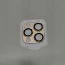 Uyiton Compatible with iPhone 16 Pro/iPhone 16 Pro Max Camera Lens Protector - [Not Easy to Break][Strong Adsorption][Case-Friendly] Metal Tempered Glass Rear Camera Screen Cover - Desert Titanium