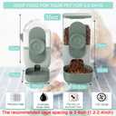 Lemtrflo Hanging Automatic Food and Water Dispenser, Gravity Rabbit Feeder Set, Cage Cat and Bunny Food Bowl (Cage Grid Spacing Over 1.2'')