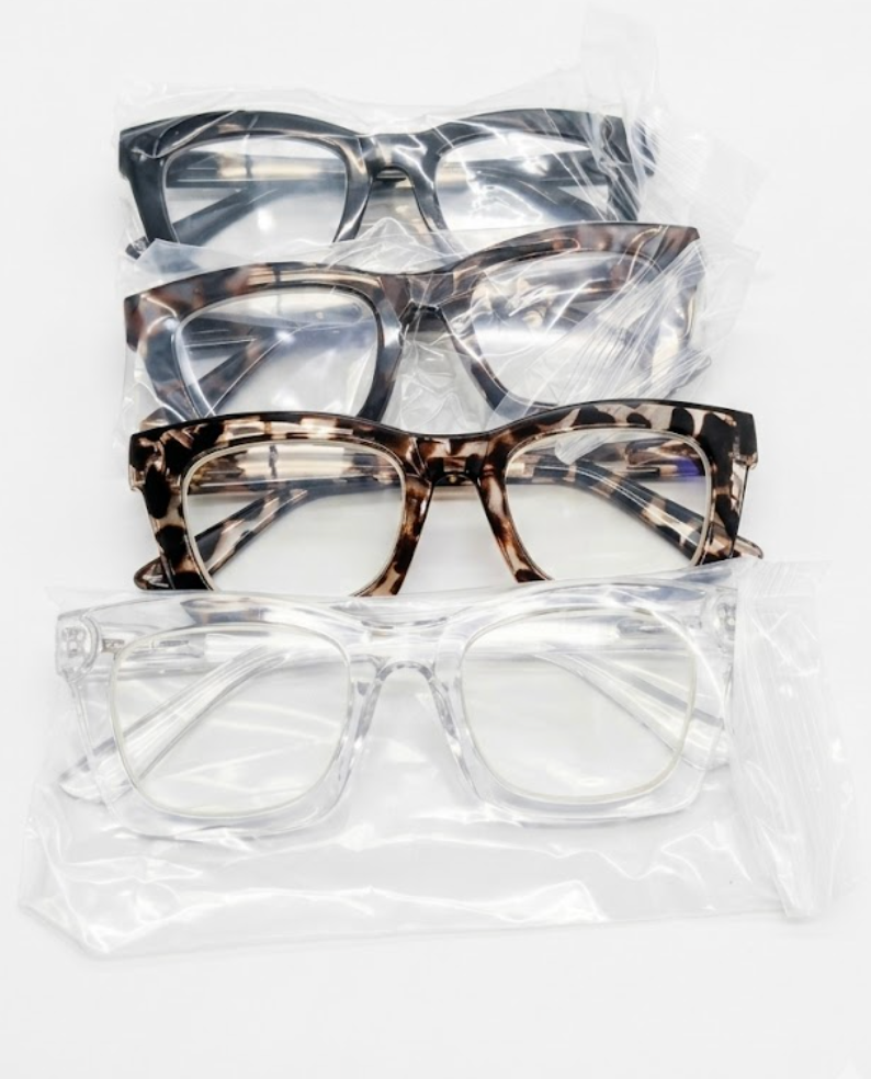 CCVOO Stylish Reading Glasses for Women, Stylish Eyeglasses, Blue Light Readers, Cheaters, 0.5