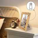 Nirxxiy 6 Pcs Picture Frame Stand, Table top easel, Stainless Steel Picture Holder Stand with Self-Adhesive for 5.9 to 10.2 inch Picture Frame Easel (Black, 5.12 x 2.17)