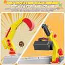 Dirt Diggers Excavator Sandbox for Kids, Toddler Construction Sand Box with Lid, Beach Toys for Outdoor Indoor Play Sensory Gifts for Boys Girls Ages 3+