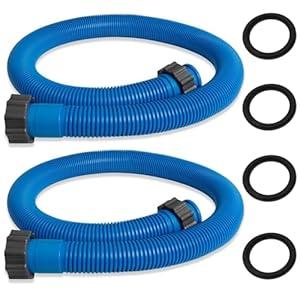 29060E Pool Hoses for Above Ground Pools-1.5" Diameter 59" Long Pool Pump Hose Replacement for In tex Pool Accessory Hose, Fit for 1, 500 Higher GPH Filter Pumps Saltwater Systems Sand Filters, 2 Pack