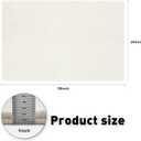PURE ERA Carpet Stair Tread Landing Mat Area Rug Ultra Plush Shag Soft Non Slip Skid Resistant Tape Free Indoor Doormat Washable Reusable White 2' X 3'