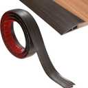 M METERXITY Floor Transition Strip, 6.56FT PVC Door Transition Strip Self Adhesive Suitable for Doorways/Tile/Carpet, Floors Cover Heights Within 2/5Inch(10mm) [Dark Brown Wood Grain]