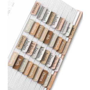 Mr. Pen- Bible Tabs, 75 Tabs, Coffee Palette, Laminated Bible Tabs for Women and Men, Bible Tabs for Study Bible, Bible Index Tabs, Bible Book Tabs, Bible Labels Tabs, Mr Pen Bible Tabs