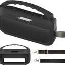 JCHPINE Silicone Cover Case for Bose SoundLink Flex Portable Bluetooth Speaker 2nd Gen, Protective Holder Accessories (Silicone case, Black)