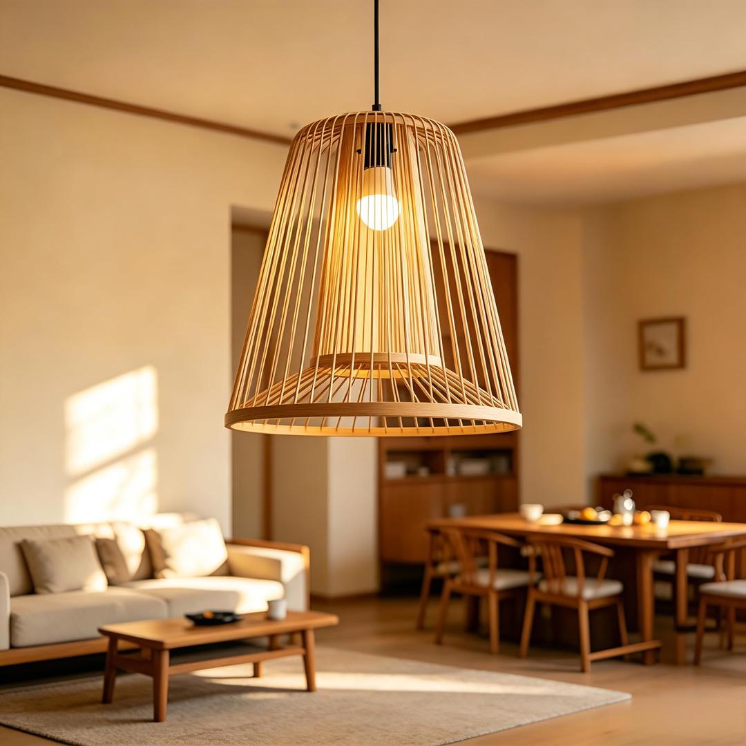 Boho Pendant Light 16" Rustic Farmhouse Chandelier Adjustable Hanging Light