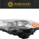 Dasbecan Halogen Headlight Assembly Compatible With Ford Focus 3rd Gen 2015-2018 w/o LED DRL Left Driver Side Chrome Headlamp Replaces# F1EZ13008GT FO2502339