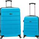 Rockland Melbourne Hardside Expandable Spinner Wheel Luggage, Turquoise, 2 Piece (20"/28")