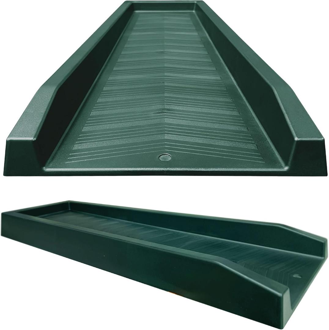 Master Mark Splash Block, Decorative Gutter Downspout Extensions, Splashguard, Foundation Water Diverter, Rain Gutter Guard, Plastic 24 Green (1 Pack)