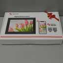 BIGASUO Digital Picture Frame, 10.1" Frameo Digital Frame WiFi with 32GB Memory, 1280x800 IPS Touch Screen, Send Photos/Videos from Your Phone Anywhere, Photo Gifts for Parents and Grandparents