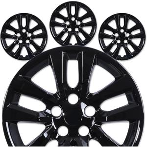 16 Hubcaps, Fit for 2013-2018 Nissan Altima Sedan, Set of 4 Black Lacquer Finish Wheel Rim Covers, Durable PP Material, Easy Snap-On Installation, 16 Inch Black Lacquer 4-Pack