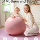 YOTTOY Exercise Ball for Pregnancy,Anti-Burst Yoga Ball for Physical Therapy,Stability Ball for Ball Chair Fitness with Pump (Pink)