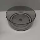 Home Intuition Round Plastic Grey Lazy Susan Turntable Food Storage Container for Kitchen (9" Round, 2 Pack)