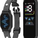 Dog Training Collar, Dog Shock Collar with Remote Control, 2500FT and 4 Training Modes Beep, Vibration, Electric Shock, IP67 Waterproof Rechargeable E-Collar for All Breed (1 Pack)