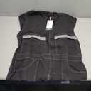 Mens Denim Work Coveralls with Hood Heavy Duty Work Jumpsuit Loose Fit Coverall Hi Viz Mechanic Jeans Overalls, M