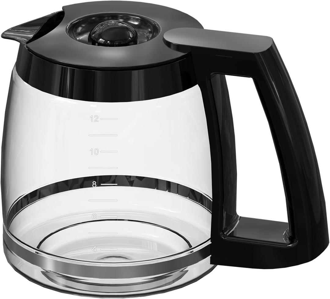 12-Cup Coffee Maker Carafe Replacement Compatible with Cuisinart Coffee Maker SS-12, SS-15, SS-16, DCC-1100BK, DCC-1200, DCC-2650, CHW-12P1, DGB-400, DGB-550BK, DGB-550BK1, DGB-625BC and DGB-700BC