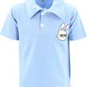 Unique Baby Moisture Wicking Kids Polo Shirts for Toddler Boys Polo Shirt (5T, Bunny)