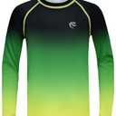 Boys UPF 50+ Swim Shirt Long Sleeve, 1 Pack UV Sun Protection Rash Guard, Youth Kids SPF Water Shirts for Beach Surf 8