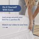 CGK Wrap Around Dust Ruffle Bed Skirt - Full Size, 14" Inch, White, Full/Full XL