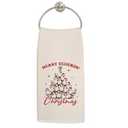 LADOCK Funny Chicken Christmas Tree Kitchen Towels, Chicken Lover Mom Lady Gifts Hand Towels for Bathroom Decor, Farmhouse Christmas Hen Rooster Dish Tea Towel for Kitchen Decor, 16x24 Inch