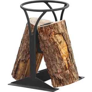 SnugNiture Firewood Kindling Splitter 9IN, Manual Kindling Log Splitting Tool, XL Cast Steel Log Splitting Wedge, Hand Sturdy Firewood Cutter, Splits Firewood Safely and Easily