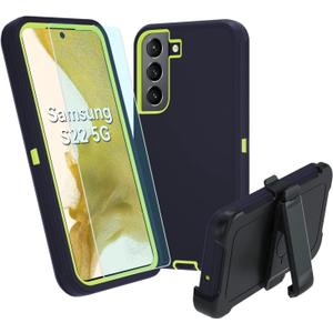 for Galaxy S22 5G case,Samsung S22 Heavy Duty case,[Military Grade Protective ],[Shockproof] [Dropproof] [Dust-Proof], Compatible with Samsung Galaxy S22 5G (Blue Green)