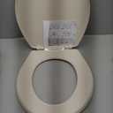 Bemis 730SLEC Slow Close Toilet Seat, Easy Clean Hinges and Durable Plastic Seat, Made in USA, Round, Bone