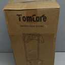 TomCare Garden Hose Holder 4 Spikes Garden Hose Reel Hose Stand Upgraded Water Hose Storage with Tool Hooks Garden Hose Hanger Organizer Holds 160ft Hoses for Outside Yard Lawn, Black