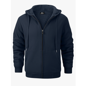 GEEK LIGHTING Hoodies for Men Heavyweight Fleece Sweatshirt - Full Zip Up Thick Sherpa Lined XL