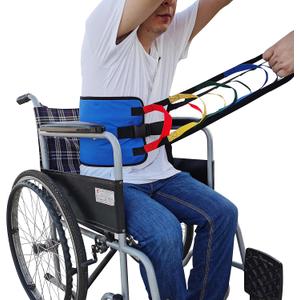 38.5 Inch Transfer Sling Heavy Duty Mobility Elderly Lift Assist Gait Belt, Sponge Padded Patient Stand Assist Sling, Safety for Patient Care(Blue)