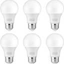 12V LED Bulb 6W(50W Equivalent), Warm White 3000K, 12V-24V AC/DC, 600 Lumens, Non-Dimmable, A19 12V DC LED Light Bulbs, E26 Base, Pack of 6
