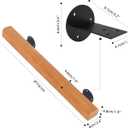 2FT Wood Stair Handrails Wall Mounted Wooden Indoor Stair Handrail Safety Non‑Slip Grab Bar for Elderly Adults Kids Fits Stairs Corridor Loft Garage Porch Toilet