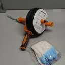 Drain Auger 25 Ft,Plumbing Snake With Drill Adapter,Pipe Clog Remover for Kitchen Bathroom Shower Sink Cleaning,Flexible Spring Steel (Orange)