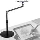 Magnetic Overhead Phone Stand for Desk - 360 Swivel & Tilt with MagSafe Compatible Holder, Cell Phone Stand Magnet Quick Mount for Recording, Cooking, Painting, Zoom Meetings, TikTok Live & Gaming